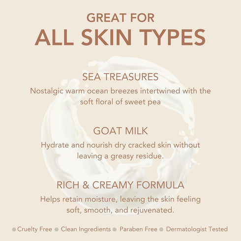 Dionis - Goat Milk Skincare Scented Lotion (8.5 oz) - Made in the USA - Cruelty-free and Paraben-free (Sea Treasures)...