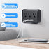Wall Surge Protector - 3 AC Outlets and 2 USB Ports Power Strip with Premium Protection, Wall Mount Outlet Splitter, Extender Charging Station (Bl...