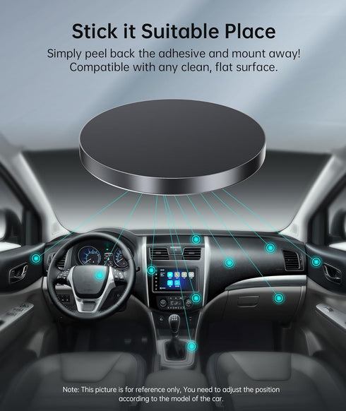 ARLIFE Sticky Magnetic Phone Wall Mount Compatible with Magsafe iPhone 14 13 12 Mini Pro Max, Holder for Samsumg and All Smartphones with Metal Ri...