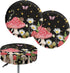 Kuiaobaty Round Chair Cover Pack of 2 pcs Bar Stool Cover Elastic Comfy Round Seat Cover Vanity Chairs Cover Slipcover for Home Office Bar Decor 1...