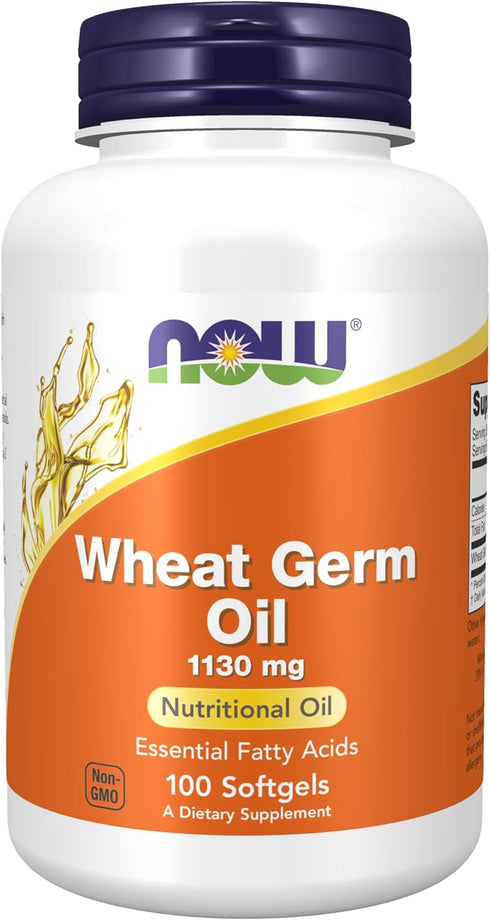 NOW Supplements, Wheat Germ Oil 1,130 mg with Essential Fatty Acids (EFAs), Nutritional Oil, 100 Softgels...