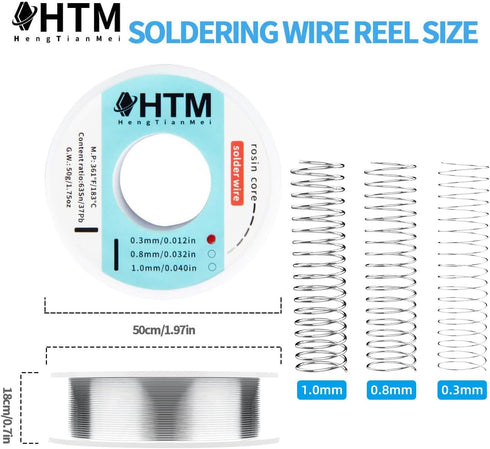 63/37 Rosin Core Tin Lead Solder Wire For Electrical Soldering(0.3mm/50g)...