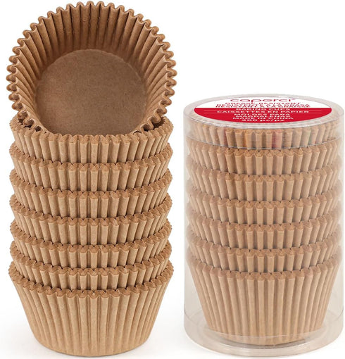 Standard Natural Cupcake Liners for Baking 200 Counts - Caperci Greaseproof Muffin Baking Cups for Wedding Birthday Party Baby Shower Festivals (N...