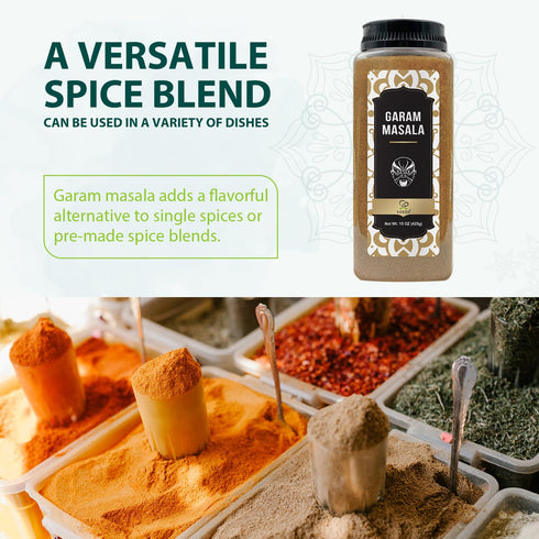 Soeos Garam Masala, 15 oz (425g), Garam Masala Powder, Indian 8-Spice Blend, Salt-No, Vegan, No Colors, Gluten Friendly, Non-GMO, Masala Seasoning...