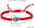 Evil Eye Pendant Bracelet Anklet Red Blue Black Line Hand Turtle Elephant Pendant Adjustable Braided Bracelet Anklet Jewelry for Women and Men...