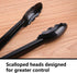 24 Pieces Plastic Salad Tongs, Black Kitchen Serving Tongs, 9 Inch Disposable Utensils Set, Heavy Duty Scalloped, Perfect for Buffets and BBQ, Foo...