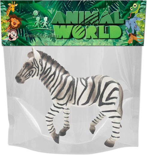 Gemini&Genius Zebra Animal Toy for Kids, Zebra Figurine Toy, Wildlife Action Figure Toy, Great Gift, Collection, Cake Topper, Storytelling Prop an...