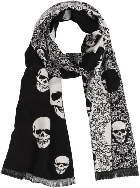 Landisun Women Scarf Men Scarf Skull Shawl Unisex Soft Long Elegant Classical Tassels...