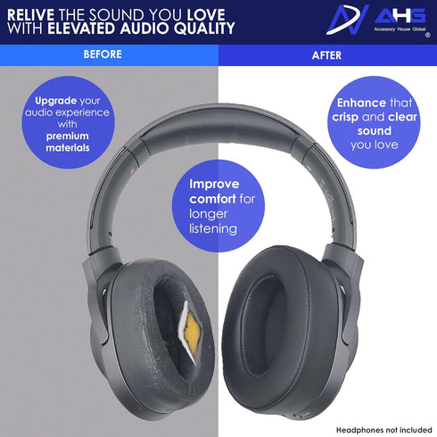 Premium Replacement WH-H900N Ear Pads/MDR-100ABN Ear Pads Cushions Compatible with Sony WH-900N and Sony MDR-100ABN Headphones (Black). Premium Pr...