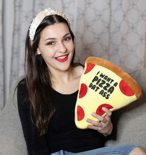 Seymour Butz Plush Pizza - Funny Stuffed Animal Valentine for Girlfriend, Boyfriend, Husband or Wife...