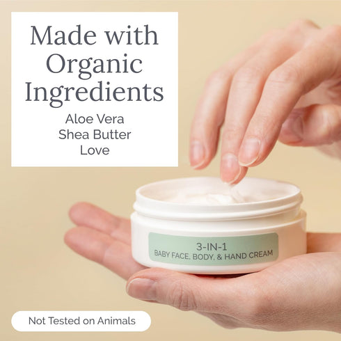 Natemia Baby Moisturizing Cream for Face, Body, & Hands - Baby Lotion for Newborn, Baby Cream for Dry Skin, Formulated with Natural Shea Butter an...