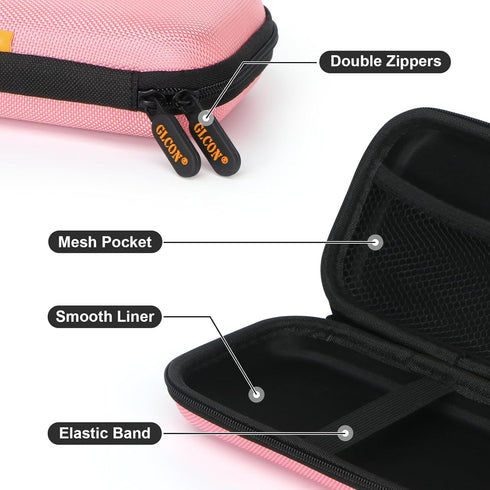 GLCON Electronic Organizer Travel Case - Shockproof Carrying Case Hard Protective Tech Pouch for Power Bank, Earbuds, Hard Drive, Smartphone, Cabl...