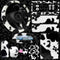 JINGSEN11 Pieces Fluffy Car Accessories Set,Fluffy Cow Print Plush Steering Wheel Covers for Women Soft Fleece Handbrake Cover Shift Cover Car Tri...