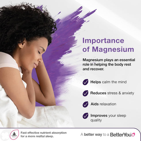 BetterYou Magnesium Sleep Body Spray - Relaxing Topical Magnesium and Essential Oil Spray - Lavender and Chamomile - Promotes Better Sleep - 3.38 ...