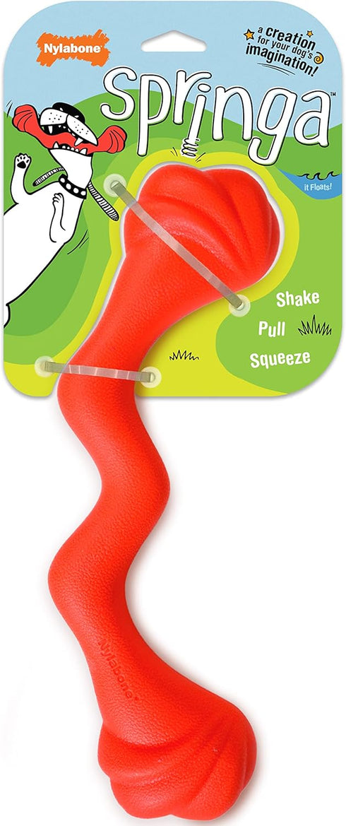 Nylabone Springa Interactive Dog Toy – Lightweight Flexible Floatable Dog Tug Toy for Creative Play & Dog Exercise...