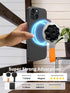 Magnetic Suction Cup Phone Mount, Silicone Suction Phone Case Grip Holder for MagSafe, Hands-Free Mirror Shower Phone Holder Mount for TikTok Crea...