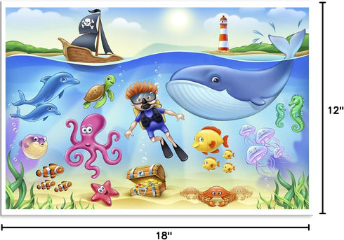 40 Pack Disposable Placemats for Baby, 3 Design Pack Baby Eating Mat, 12" x 18" Sticky Kids Placemat, Toddler Place mat for Restaurants, Plastic K...