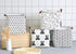 Square Storage Bins Canvas Collapsible Storage Basket with Handles - Organizer for Nursery, Kid's Toys & Laundry, Gift Baskets (Rabbit)...