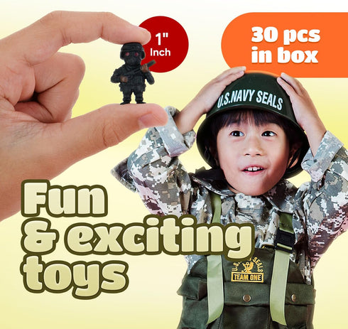 Entervending Army Men Action Figure - Small Soldiers Toys in Gift Box - 30 Pcs Army Soldier Toy Playset - Military Toys - Toy Army Men - Army Part...