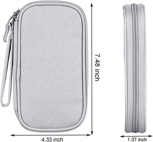 Electronic Organizer Small Travel Cable Organizer Bag, Digital Gadget Organizer Case, Waterproof Travel Gear Storage Carrying Sleeve Pouch for Cab...