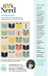 Designs- Book Nerd Quilt Pattern, Finished Size 54" x 66"...