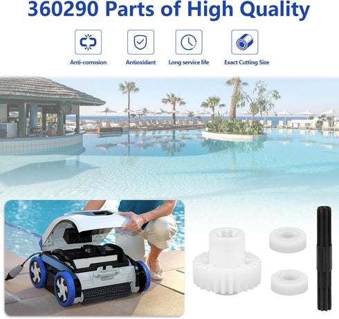 360290 Right Drive Kit Pool Cleaner Replacement Parts Bearings for Pentair Kreepy Krauly Rebel & Kreepy Krauly Warrior Pool Automatic Suction Clea...
