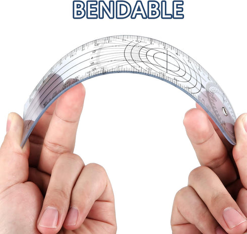 Plastic Goniometer Quick Angle Protractor Clear Angle Finder Angle Ruler with 7 Inch Arm Angle Measurement Tool for School Office Measuring Drawin...