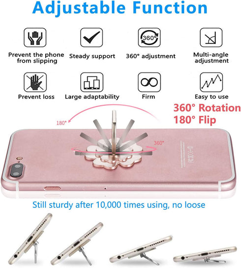 Phone Ring Stand Holder, 360 Degree Rotation Lovely Flower Phone Ring Holder Finger Grip Compatible with Various Mobile Phones,Tablet and Phone Ca...