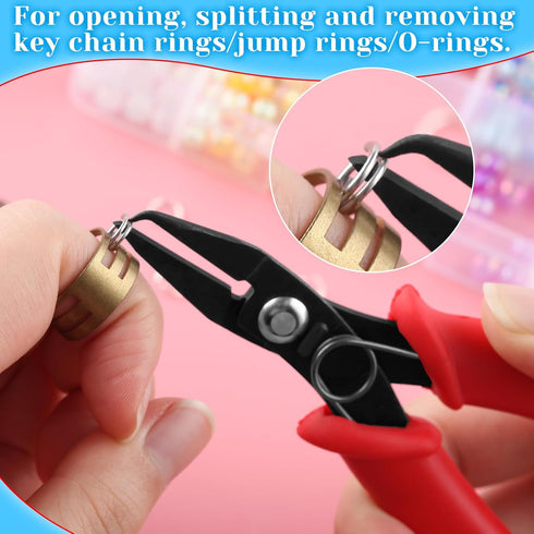 Split Ring Pliers Jump Ring Opener Ring Opening Pliers Split Ring Opening Pliers Ring Splitter Plier Jewelry Making Tools Tweezers Opener Tools fo...