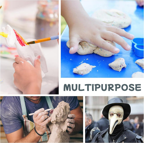 White Moldable Cosplay Foam Clay (300 Gram) Air Dry Clay - High Density and Perfect for Intricate Designs | Figures | Masks | Craft Projects | Gre...