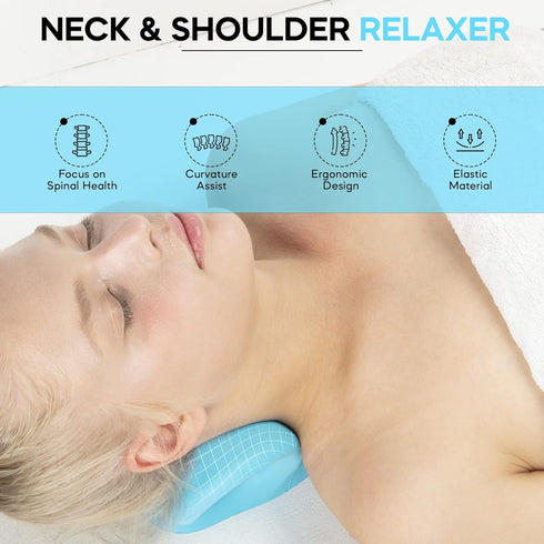 Neck Stretcher Cervical Traction, FSA HSA Eligible, Neck and Shoulder Relaxer for Pain Relief, Ergonomic Neck Pillow, Neck Hump Corrector, Cervica...