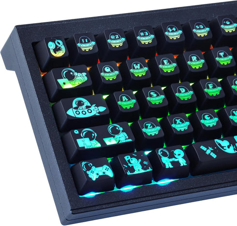 Hyekit Keycaps 108 Keys Backlight Keycap Set OEM Profile Double Shot Shine Through Custom Keycaps for Cherry Gateron MX Switches Mechanical Keyboa...
