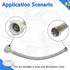 VINTEX Toilet Connector Plumbing kit?Complete Toilet Set Valve with 12" Long Stainless Steel Toilet Connector Hose?1/2 inch NOM Inlet x 3/8 inch O...