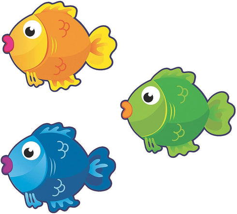 Fun Express Bulletin Board Cutouts - Fish - 48 Pieces - VBS Vacation Bible School Supplies/Decor - Educational and Learning Activities for Kids...