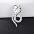 Vintage Enamel Crystal Cobra Snake Brooch Pins Reptile Animal Python Antique Breastpin Costume Jewelry for Women Men...