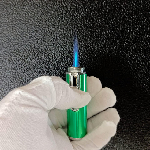 Butane Torch Lighter, Fengfang Metal All-in-One Tube Built-in Detachable Refillable Butane Torch Handheld Lighter (1 Pack Green)...