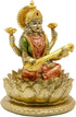 Hindu Goddess Saraswati Idol - 6.5" H Knowledge, Music, Arts Goddess Sarswati Statue Indian Diwali Gifts for Home Mandir Altar Pooja Item...