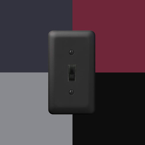 Amerelle 935RRBK Devon Wallplate, 2 Rocker, Steel, Black, 1-Pack...