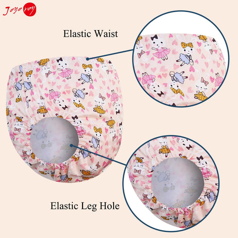 Joyo roy 4Pcs Plastic Diaper Covers for Girls Plastic Underwear for Potty Training Underwear for Girls Toddler Rubber Pants for Babies and Toddler...