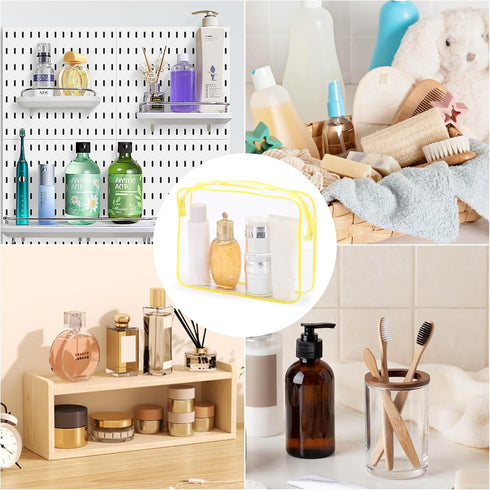 Tbestmax 10 Pack Clear Cosmetic Bags Makeup Bags Portable Waterproof TSA Approved Travel Toiletry Bags Organizer...