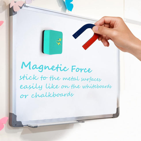 Mini Dry Erase Erasers, 48 Pack Magnetic Whiteboard Eraser for kids, Chalkboard Cleansers for Classroom, Home and Office (Green)...