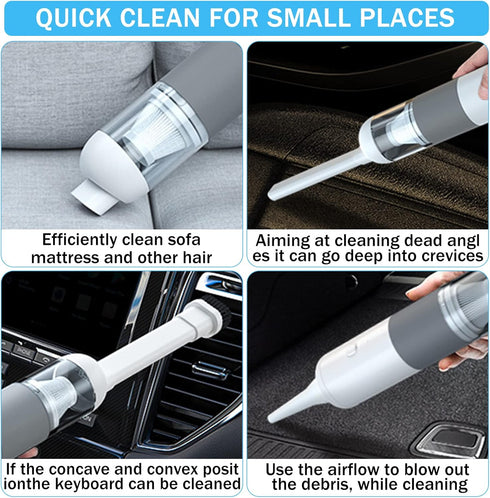 Handheld Vacuum,Portable Mini Auto Vacuum Cleaner, Wireless Handheld Car Vacuum Cleaner, 8000 Pa Super Suction Power, Dust Buster Cordless Recharg...