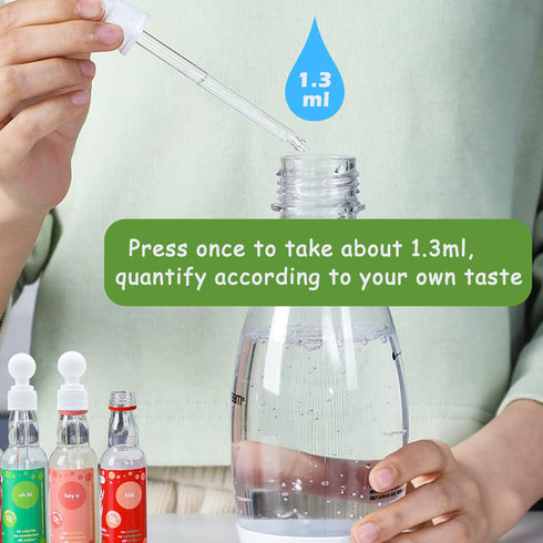 Glass Dropper Pipettes Compatible with Bubbly Drops SodaStream Dropper Bubly Drops SodaStream Flavors for Soda Stream Accessories (4 Pack)...