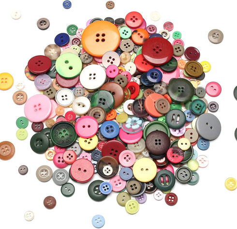 about 330 resin buttons of various specifications, handmade buttons, sewing DIY handicraft buttons, hand-painted decorative buttons Multicolor Ser...