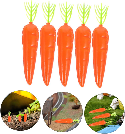 Mini Carrots for Crafts 25pcs, Landscape Mini Carrots Simulation Carrots Fake Carrot Artificial Vegetable Carrots Fake Carrots Easter Decorations ...