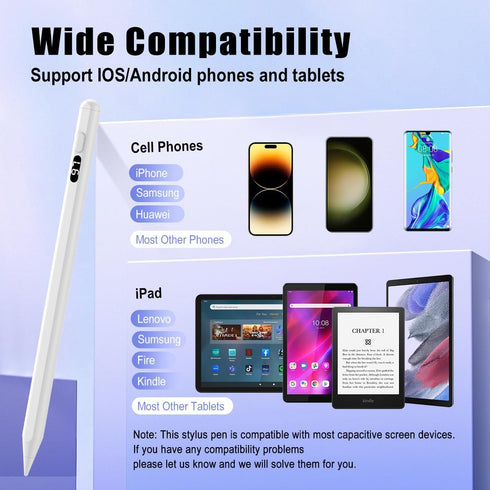 TiMOVO Stylus Pen for Touch Screens, Fast Charge Stylus Pen for Apple iPad/iPhone/Xiaomi/Samsung/Lenovo Android Capacitive Touch Screen Stylus Pen...