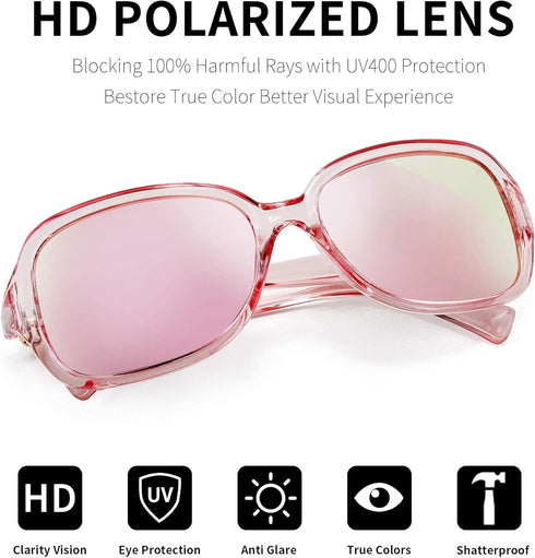 FEISEDY Vintage Square Polarized Sunglasses for Women UV400 Travel Driving Fashion Arcuate Sunglasses B2526...