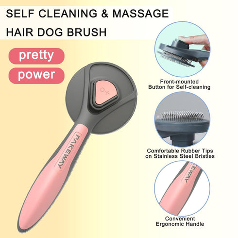 Pet Deshedding Brush Set, Undercoat Rake for Dogs & Cats - Double Sided Brush for Shedding and Dematting Comb Grooming Tool kit - Nail Clippers & ...