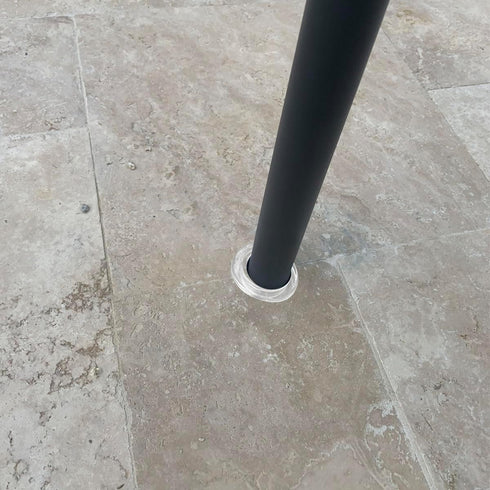 zhuohai 3Pcs Plastic Patio Table Umbrella Hole Ring and Cap Set for Outdoor Glass Garden Beach Yard Table Umbrella Plug (2 Inch, Translucent)...