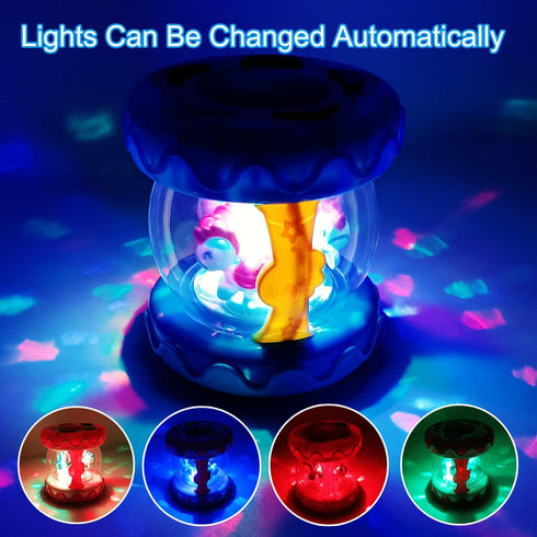Baby Toys Carousel Rotating Light Up Infant Toys 18+ Months, Tummy Time Toys for Babies 18-36 Months, Musical Crawling Toy for Toddlers 2 3 Years ...